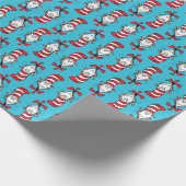 Katze im Hutmuster Geschenkpapier (Ecke)