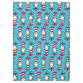 Katze im Hutmuster Klemmbrett (Rückseite)