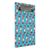 Katze im Hutmuster Mini Klemmbrett (Schrägansicht)