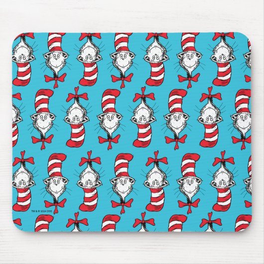 Katze im Hutmuster Mousepad (Vorne)