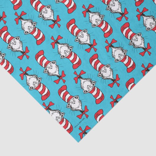 Katze im Hutmuster Seidenpapier (Ausschnitt)