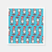 Katze im Hutmuster Serviette (Vorderseite)