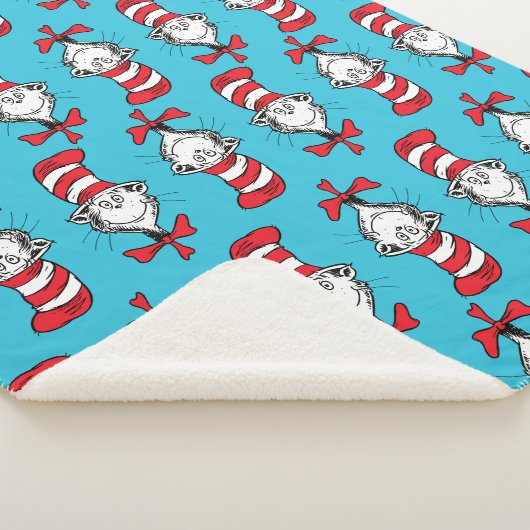 Katze im Hutmuster Sherpadecke (3/4)