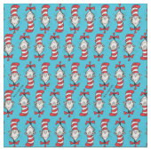 Katze im Hutmuster Stoff (Nahaufnahme)