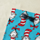 Katze im Hutmuster Strandtuch (Beispiel)