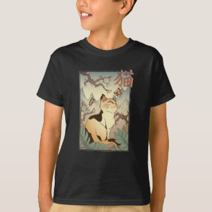 Katze im japanischen Stil T-Shirt