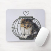 Katze im Käfig Mousepad (Mit Mouse)