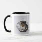 Katze im Käfig Tasse (Links)