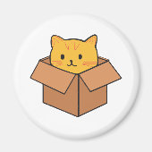 Katze im Karton Magnet (Vorne)