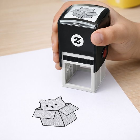 Katze im Karton Permastempel