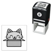 Katze im Karton Permastempel (Beispiel)