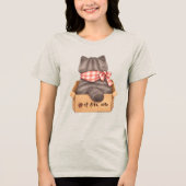 Katze-im-Karton-T-Shirt Tri-Blend Shirt (Vorderseite)