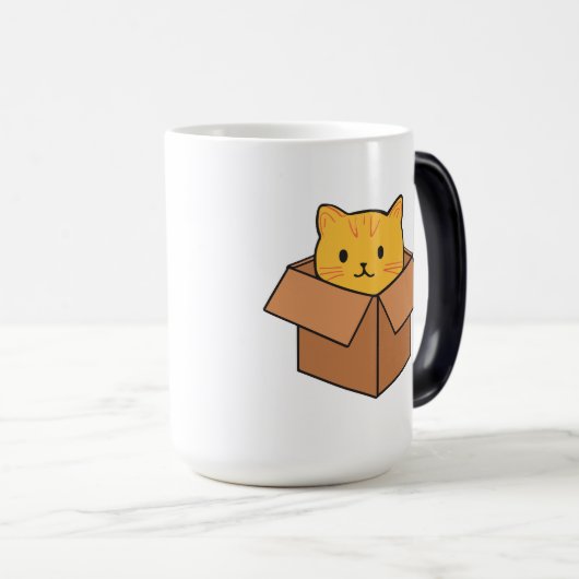 Katze im Karton Verwandlungstasse (VorderseiteRechts)