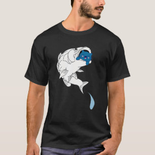 Katze im Katzenfischmaul Bassangeln Fischer T-Shirt
