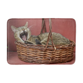 Katze im Korb Badematte