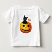 Katze im Kürbiskreider Halloween-Shirt Baby T-shirt (Rückseite)