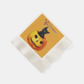 Katze im Kürbispapier Napkins Serviette (Ecke)