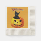 Katze im Kürbispapier Napkins Serviette (Vorderseite)