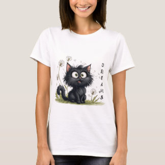 Katze im Land der Fluffy Dandelion T-Shirt
