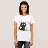 Katze im Land der Fluffy Dandelion T-Shirt (Vorne ganz)