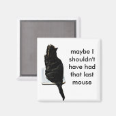 Katze im Maßstab Magnet (Vorderseite/Rückseite)