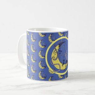 Katze im Mond Kaffeetasse