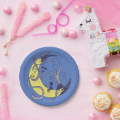 Katze im Mond Pappteller (Party)