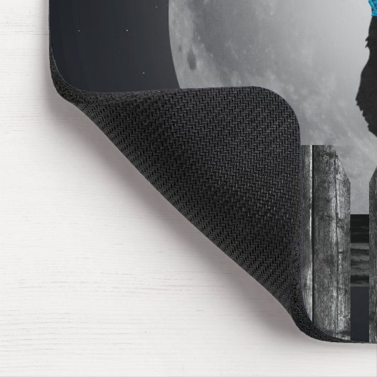 Katze im Mondlicht Mousepad (Ecke)