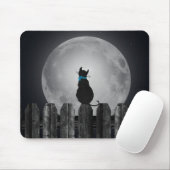 Katze im Mondlicht Mousepad (Mit Mouse)