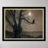 "Katze im Mondschein" Jugendstil-Printwerbung Poster (Vorne)