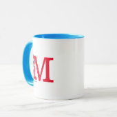 Katze im Monogramm des Hat Balancing Act M Tasse (Vorderseite Links)