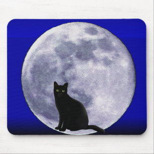 Katze im Moon_ Mousepad