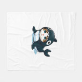 Katze im Orca-Kostüm Tank Top Fleecedecke (Vorderseite (Horizontal))