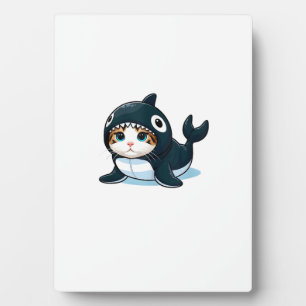Katze im Orca-Kostüm Tank Top Fotoplatte