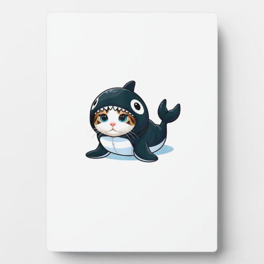 Katze im Orca-Kostüm Tank Top Fotoplatte (Vorderseite)