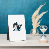 Katze im Orca-Kostüm Tank Top Fotoplatte (Seite)