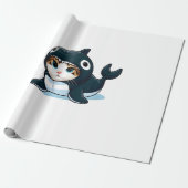 Katze im Orca-Kostüm Tank Top Geschenkpapier (Ungerollt)