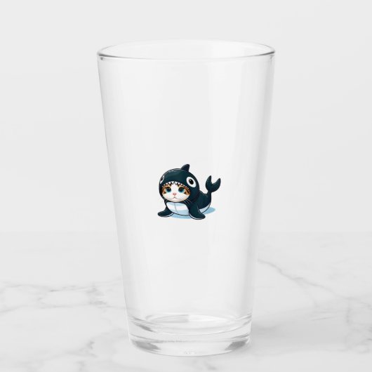 Katze im Orca-Kostüm Tank Top Glas (Vorderseite)