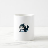 Katze im Orca-Kostüm Tank Top Kaffeetasse (Mittel)