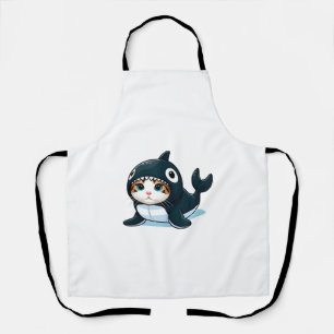 Katze im Orca-Kostüm Tank Top Schürze