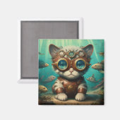 Katze im Ozean-Magnet Magnet (Vorderseite/Rückseite)