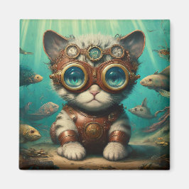 Katze im Ozean-Magnet Magnet