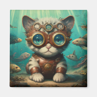 Katze im Ozean-Magnet Magnet