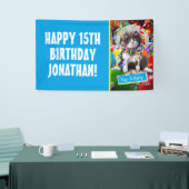 Katze im Party Banner (Messeveranstaltung)
