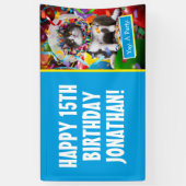 Katze im Party Banner (Vertikal)