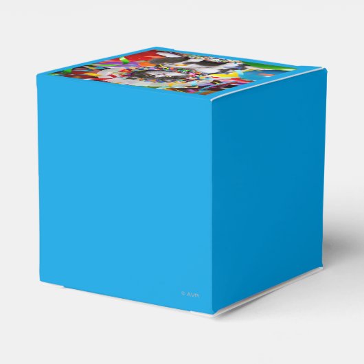 Katze im Party Cone Geschenkschachtel (Rückseite)