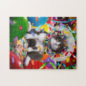 Katze im Party Cone Puzzle (Horizontal)