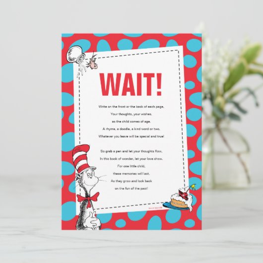 Katze im Party des Hat Book Guest Book Einladung (Stehend Vorderseite)