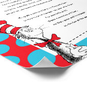 Katze im Party des Hat Book Guest Book Poster (Ecke)