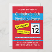 Katze im Party Einladung (Rückseite)